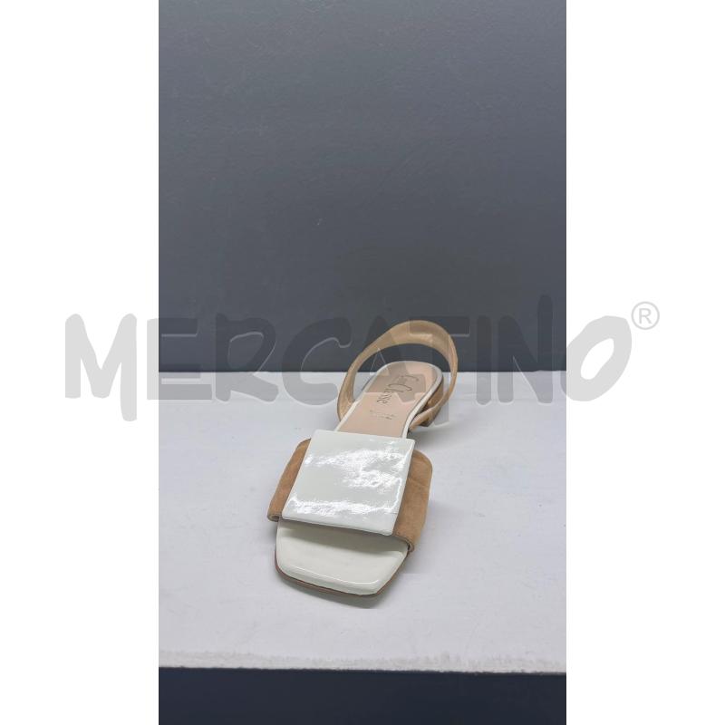 SANDALI DONNA MARRONE QUADRETTI CON CLASSE  | Mercatino dell'Usato Carmagnola 2