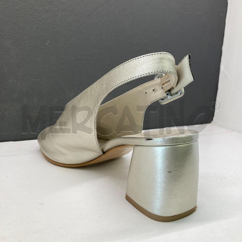 SCARPE DONNA ARGENTO PELLE MELLUSO  | Mercatino dell'Usato Carmagnola 3