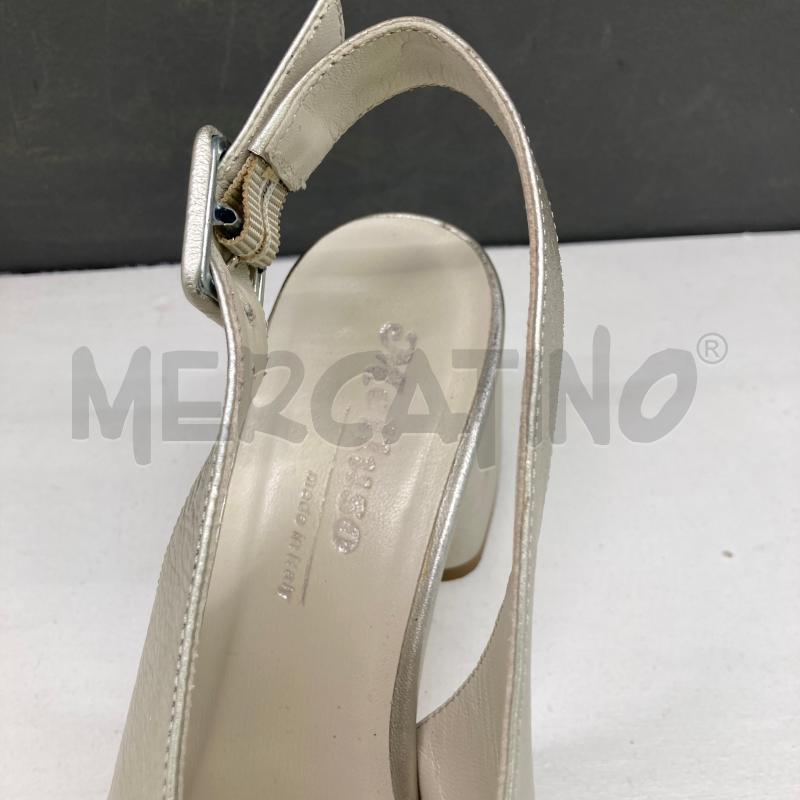 SCARPE DONNA ARGENTO PELLE MELLUSO  | Mercatino dell'Usato Carmagnola 4