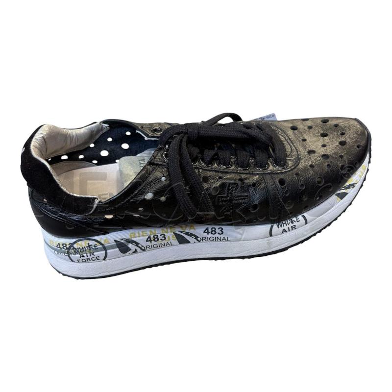 SCARPE DONNA NERA PELLE TRAFORI PREMIATA  | Mercatino dell'Usato Carmagnola 1