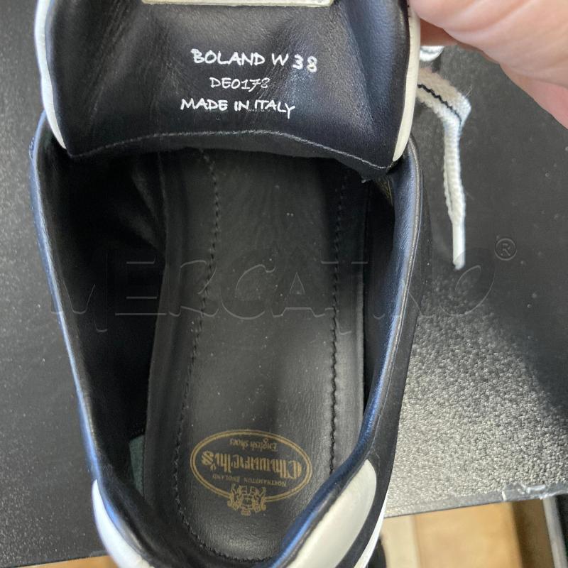 SCARPE DONNA NERO BIANCA CHUURH'S PELLE SUOLA BIANCA  | Mercatino dell'Usato Carmagnola 2