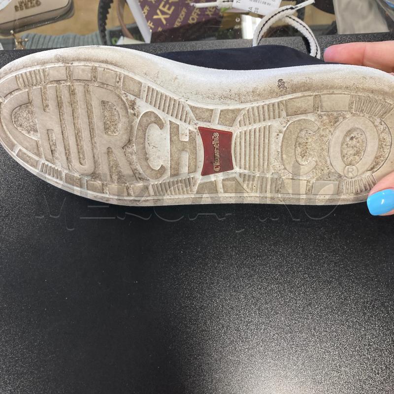 SCARPE DONNA NERO BIANCA CHUURH'S PELLE SUOLA BIANCA  | Mercatino dell'Usato Carmagnola 3