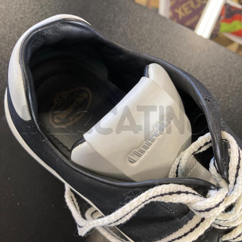 SCARPE DONNA NERO BIANCA CHUURH'S PELLE SUOLA BIANCA  | Mercatino dell'Usato Carmagnola 4