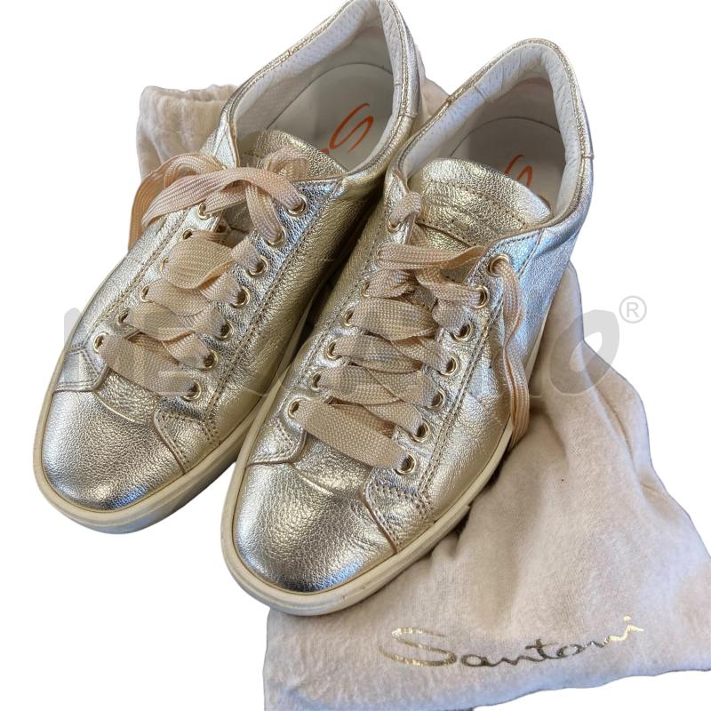 SCARPE DONNA ORO SANTONI PELLE  | Mercatino dell'Usato Carmagnola 1