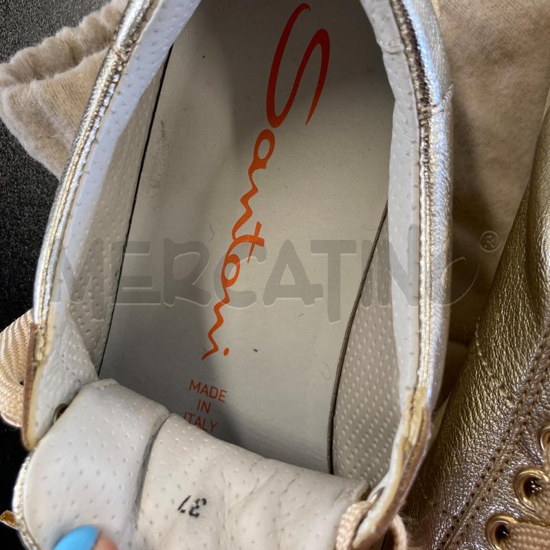 SCARPE DONNA ORO SANTONI PELLE  | Mercatino dell'Usato Carmagnola 4