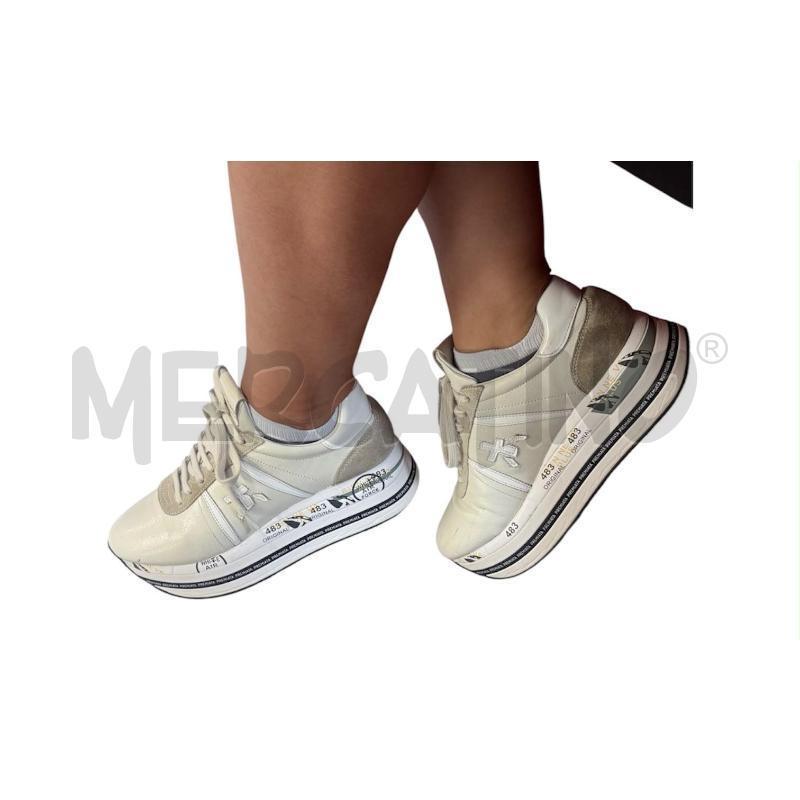 SCARPE DONNA PREMIATA PANNA PELLE MARTELLATA CON PLATEAU  | Mercatino dell'Usato Carmagnola 1