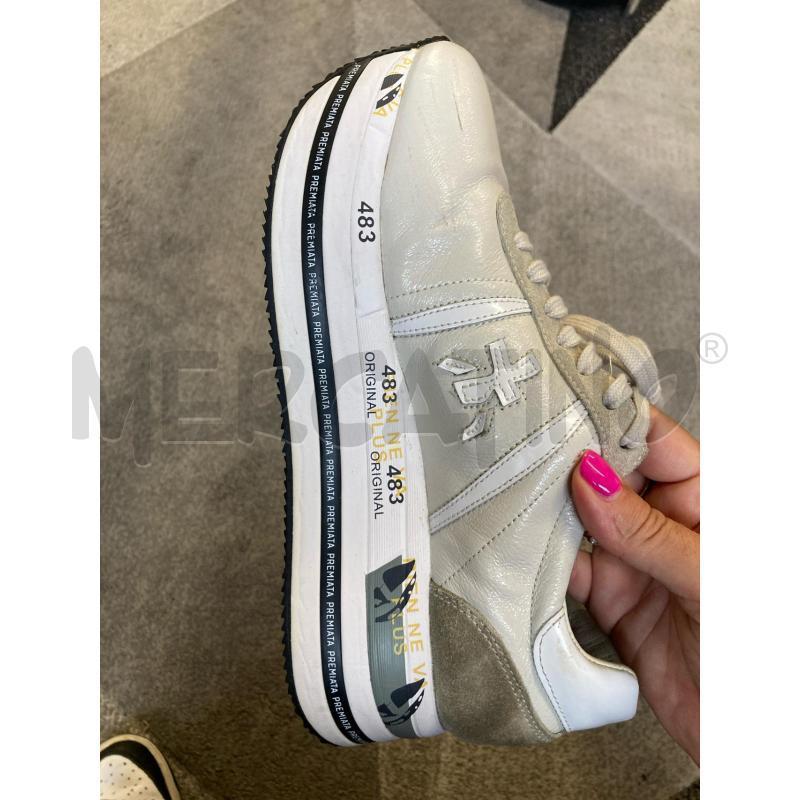 SCARPE DONNA PREMIATA PANNA PELLE MARTELLATA CON PLATEAU  | Mercatino dell'Usato Carmagnola 4