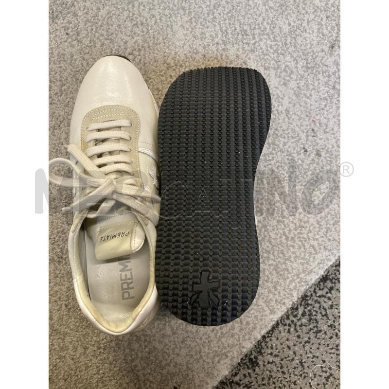 SCARPE DONNA PREMIATA PANNA PELLE MARTELLATA CON PLATEAU  | Mercatino dell'Usato Carmagnola 5
