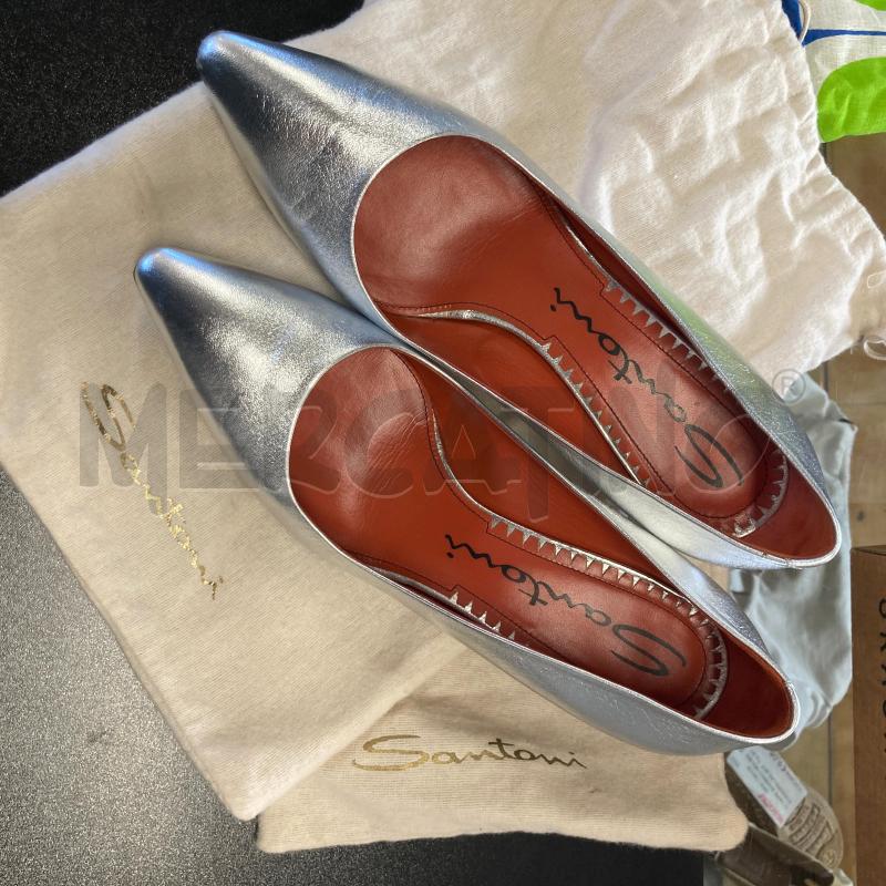 SCARPE DONNA SANTONI PELLE ARGENTO  | Mercatino dell'Usato Carmagnola 2