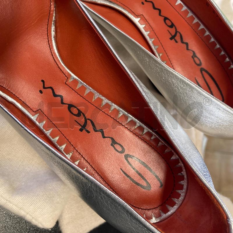 SCARPE DONNA SANTONI PELLE ARGENTO  | Mercatino dell'Usato Carmagnola 5