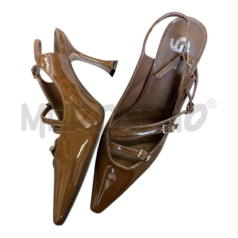 SCARPE DONNA TACCHI GOLD&GOLD MARRONE VERNICE 4 CINTURINI | Mercatino dell'Usato Carmagnola 1