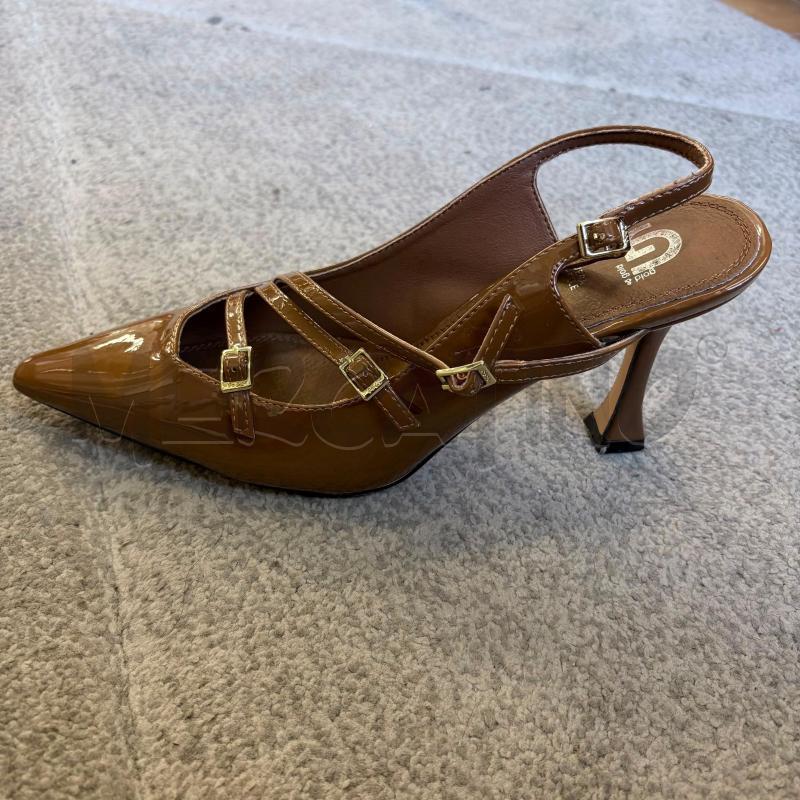 SCARPE DONNA TACCHI GOLD&GOLD MARRONE VERNICE 4 CINTURINI | Mercatino dell'Usato Carmagnola 2