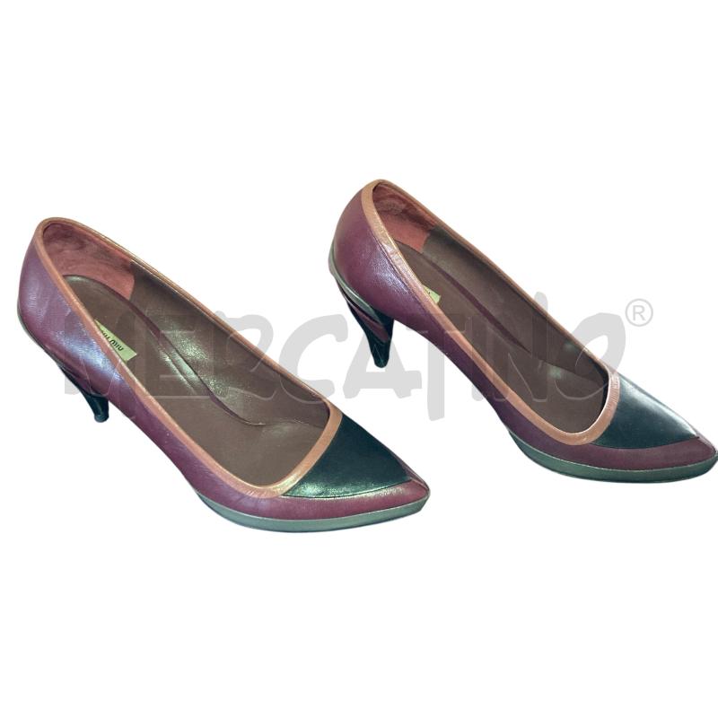 SCARPE TACCHI MIU MIU BORDEAUX PELLE | Mercatino dell'Usato Carmagnola 1