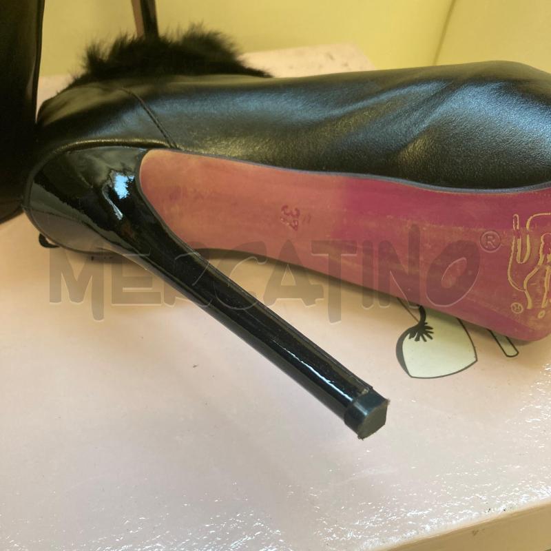 SCARPE TACCHI NERA COLAVELLI PELLICCIA | Mercatino dell'Usato Carmagnola 4