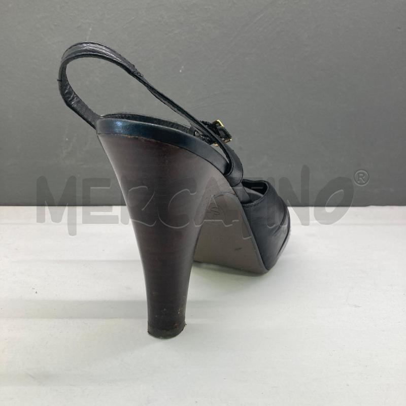 SCARPE TACCHI NERE PELLE ASH TACCO T LEGNO  | Mercatino dell'Usato Carmagnola 3