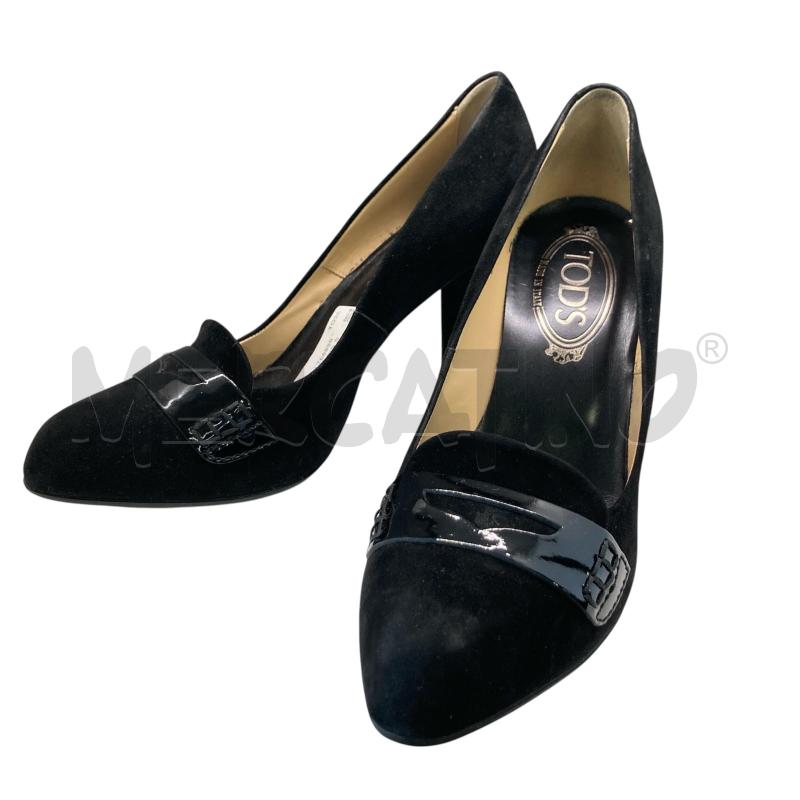 SCARPE TACCHI TOD'S SCAMOSCIATA NERA  | Mercatino dell'Usato Carmagnola 1