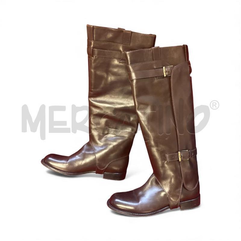 STIVALI DONNA PELLE MARRONE SANTONI FIBBIE  | Mercatino dell'Usato Carmagnola 1