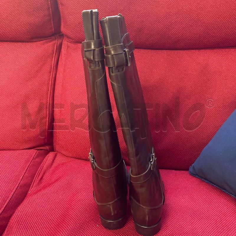 STIVALI DONNA PELLE MARRONE SANTONI FIBBIE  | Mercatino dell'Usato Carmagnola 3