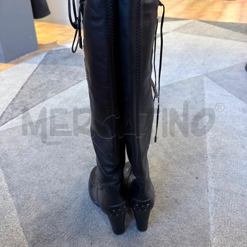 STIVALI DONNA TOD'S NERO PELLE LACCI LATERALI | Mercatino dell'Usato Carmagnola 2