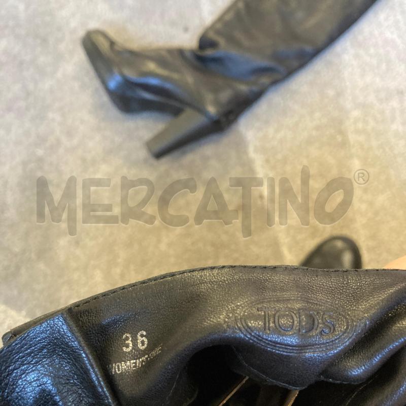 STIVALI DONNA TOD'S NERO PELLE LACCI LATERALI | Mercatino dell'Usato Carmagnola 3