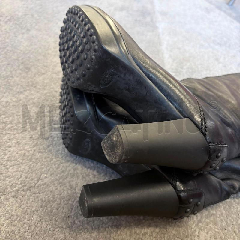 STIVALI DONNA TOD'S NERO PELLE LACCI LATERALI | Mercatino dell'Usato Carmagnola 4