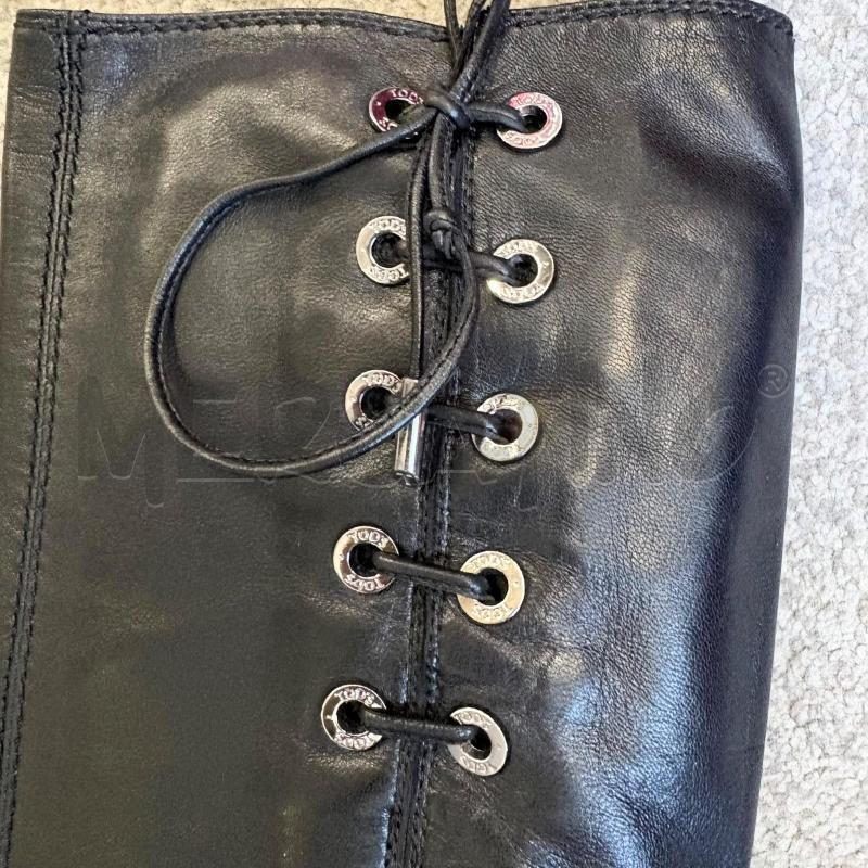 STIVALI DONNA TOD'S NERO PELLE LACCI LATERALI | Mercatino dell'Usato Carmagnola 5