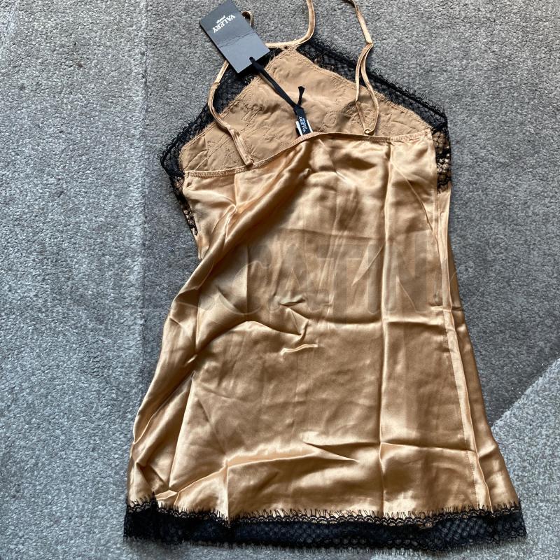 TOP SOTTOGIACCA VALERY PRESTIGE SETA ORO PIZZO NERO  | Mercatino dell'Usato Carmagnola 3