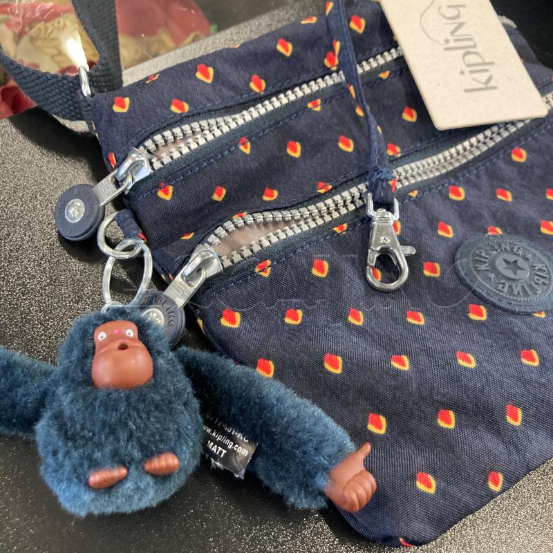 TRACOLLA DONNA BLU KIPLING MINI DUE TASCHE  | Mercatino dell'Usato Carmagnola 3