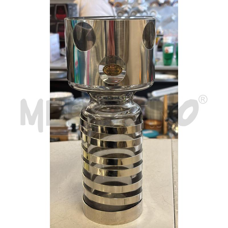 VASO ANNI'70 DESIGN MODERNO CRISTAL BOEMIA H.27  | Mercatino dell'Usato Carmagnola 2