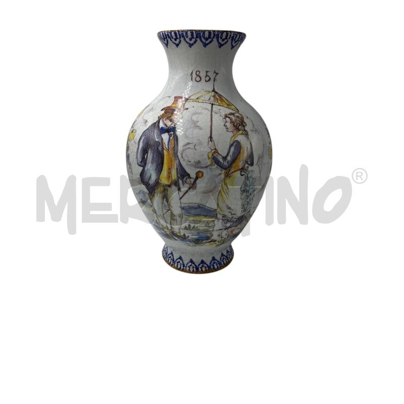 VASO IN CERAMICA SMALTATA CON EFFETTO A CREPE | Mercatino dell'Usato Carmagnola 1