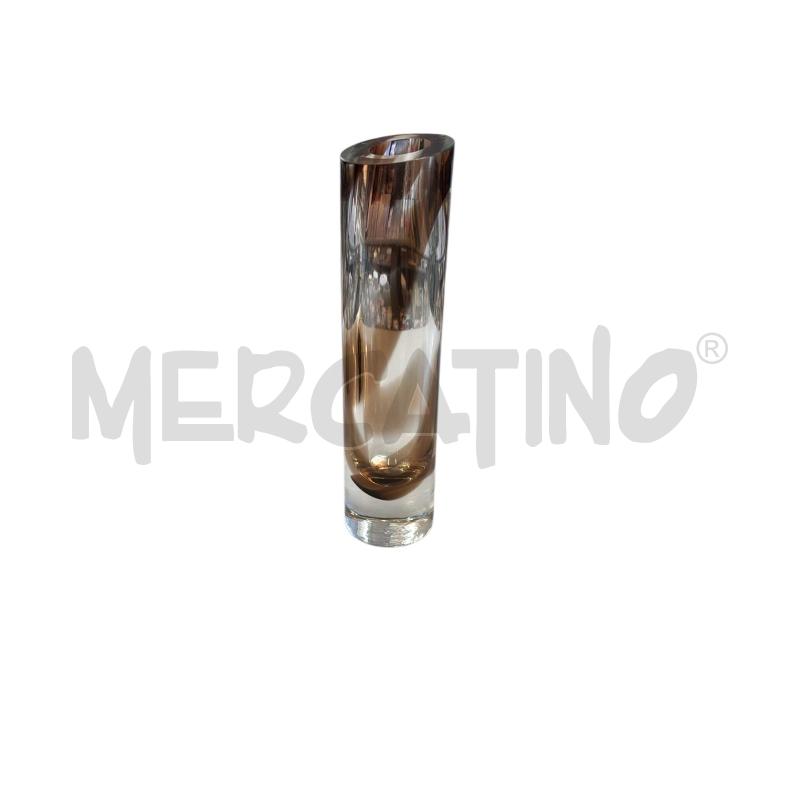 VASO IN VETRO SOFFIATO H.19 MARRONE | Mercatino dell'Usato Carmagnola 1