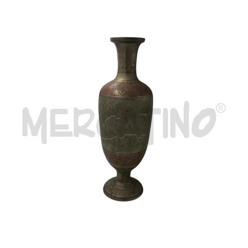 VASO STILE ETNICO IN METALLO | Mercatino dell'Usato Carmagnola 1