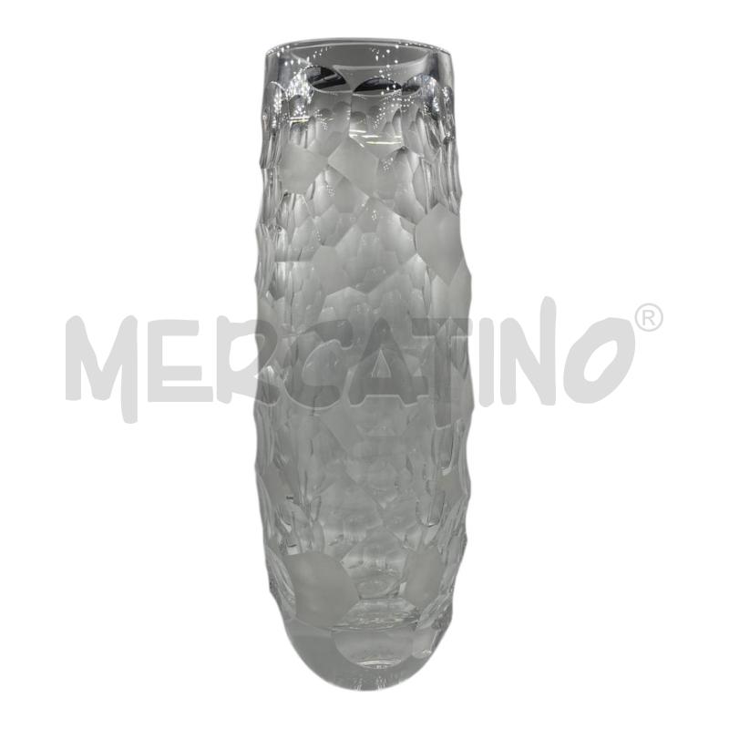VASO VETRO DECORI GEOMETRICI SATINATI | Mercatino dell'Usato Carmagnola 1