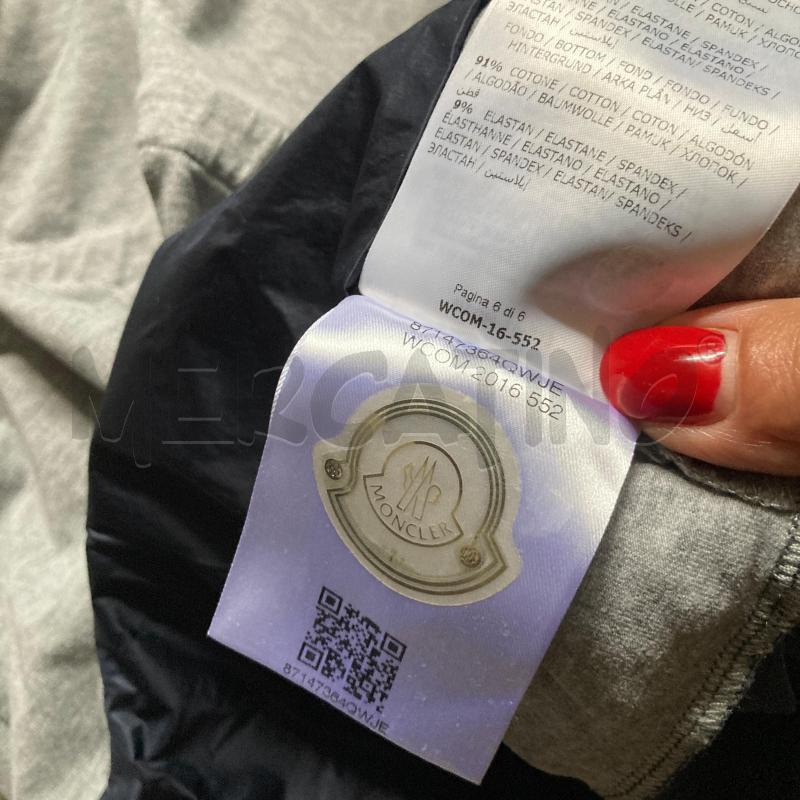 VESTITO BAMBINO MONCLER GRIGIO CON CAPPUCCIO MANICHE BORDO BLU | Mercatino dell'Usato Carmagnola 4