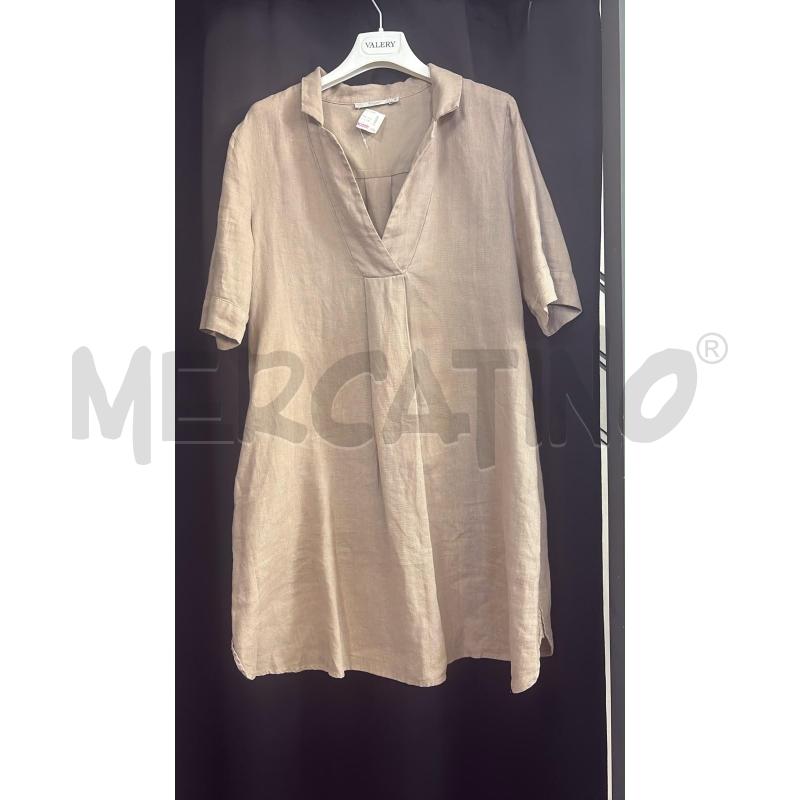 VESTITO DONNA BEIGE LINO JAGGY MANCIA 3/4 | Mercatino dell'Usato Carmagnola 2