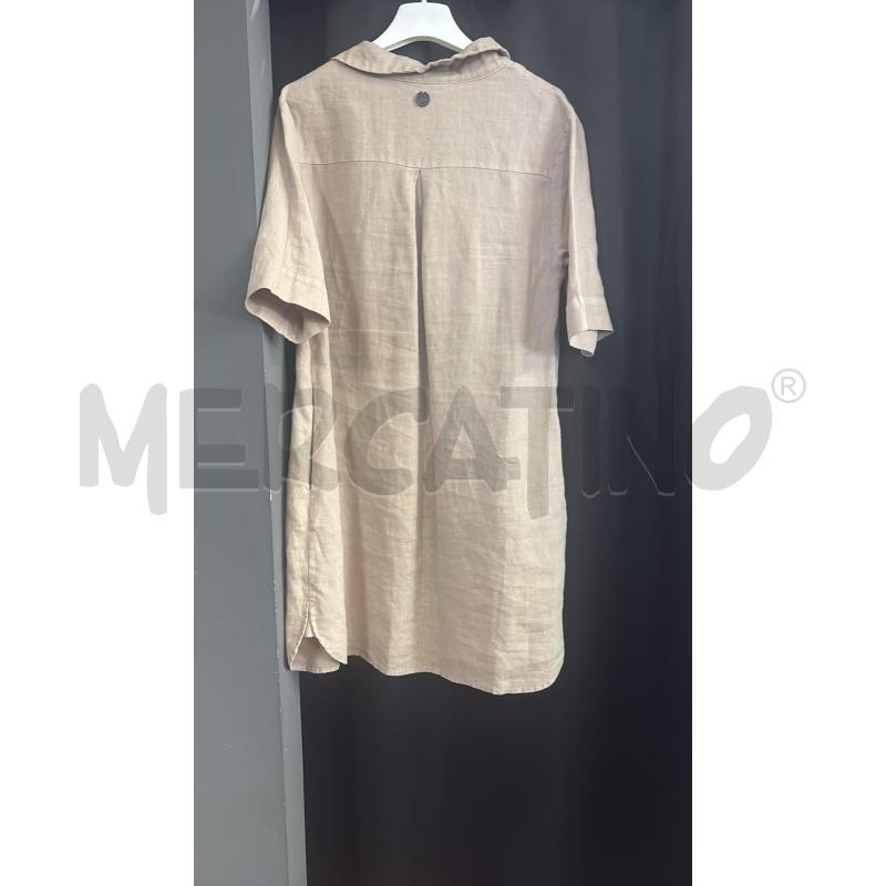 VESTITO DONNA BEIGE LINO JAGGY MANCIA 3/4 | Mercatino dell'Usato Carmagnola 3