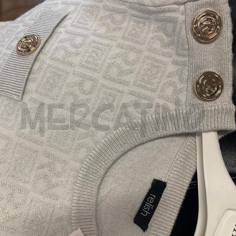VESTITO DONNA BIANCO ARGENTO RELISCH  | Mercatino dell'Usato Carmagnola 3