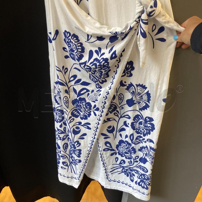 VESTITO DONNA BIANCO LUNGO POLO RALPH LAUREN FIORI BLU  | Mercatino dell'Usato Carmagnola 2