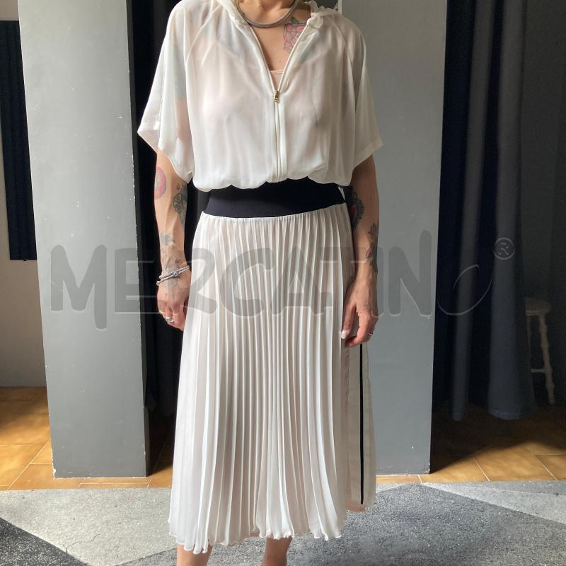 VESTITO DONNA BIANCO TRASP PATRIZIA PEPE FASCIA NERA CAPP | Mercatino dell'Usato Carmagnola 3
