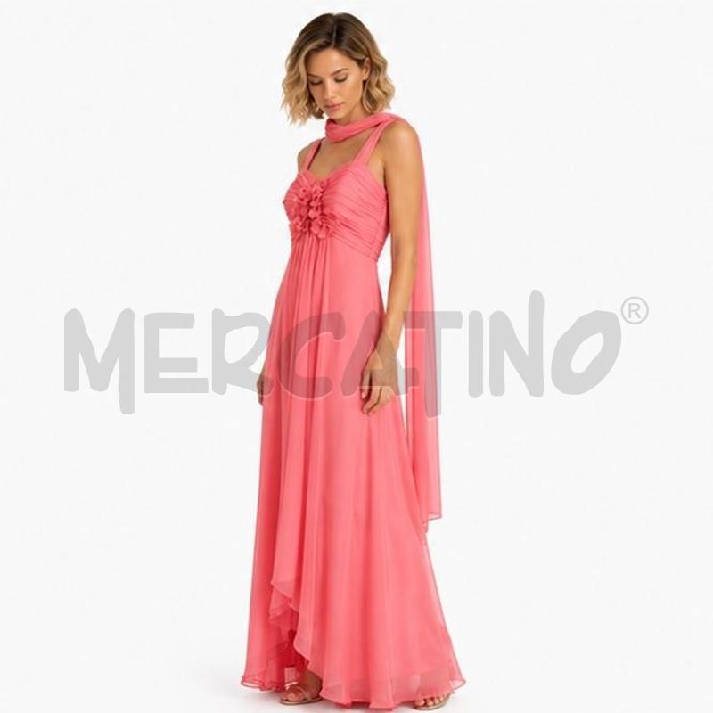 VESTITO DONNA DA CERIMONIA ROSA LUNGO LE DAMIGELLE   | Mercatino dell'Usato Carmagnola 1