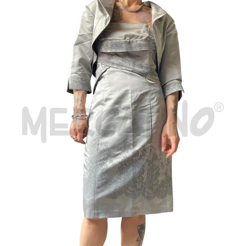 VESTITO DONNA GIANFRANCO ALFACI CERIMONIA GRIGIO +C/SPALLA  | Mercatino dell'Usato Carmagnola 1