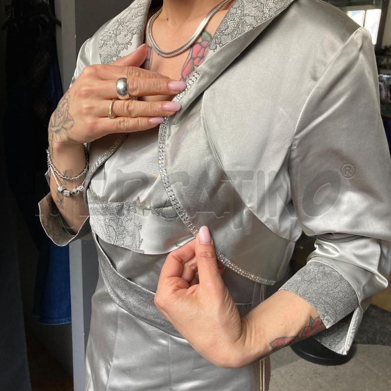 VESTITO DONNA GIANFRANCO ALFACI CERIMONIA GRIGIO +C/SPALLA  | Mercatino dell'Usato Carmagnola 3