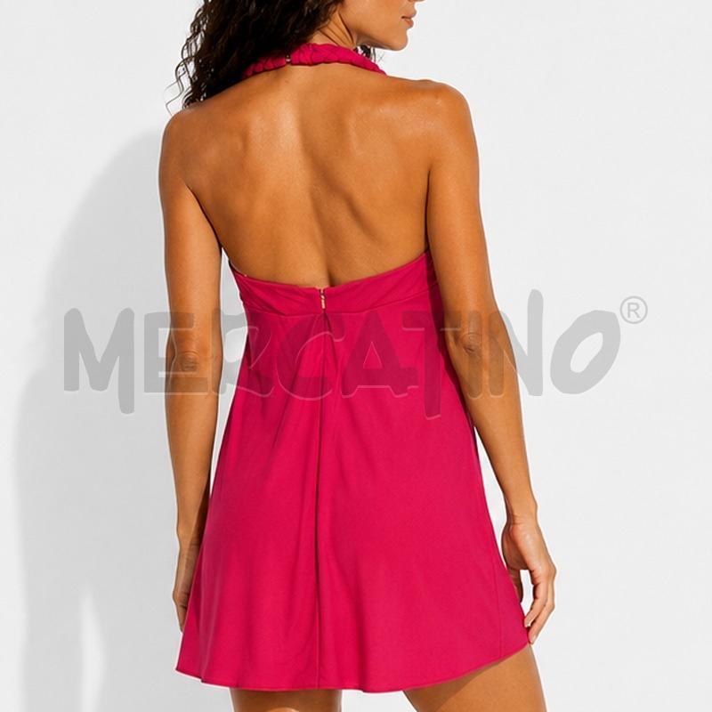 VESTITO DONNA MAGENTA ELISABETTA FRANCHI TRECCIA COLLO  | Mercatino dell'Usato Carmagnola 2