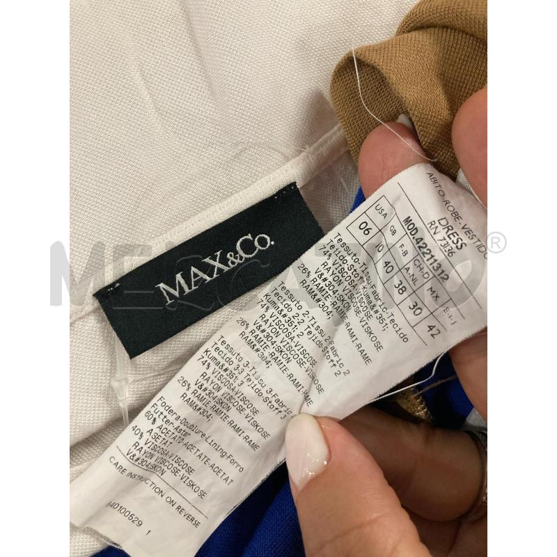 VESTITO DONNA MAX&CO BIANCA BLU ELETTRICO  | Mercatino dell'Usato Carmagnola 4
