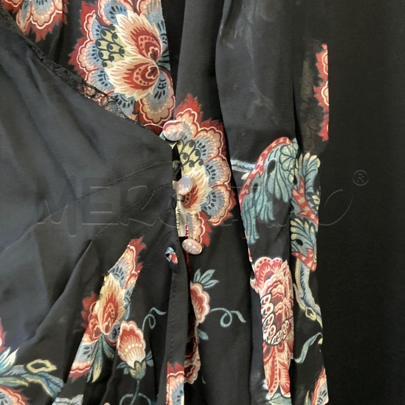 VESTITO DONNA NERO FIORI PINKO A PORTAFOGLIO  | Mercatino dell'Usato Carmagnola 3