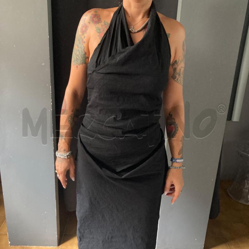 VESTITO DONNA NERO MALLONI DA COLLO  | Mercatino dell'Usato Carmagnola 3