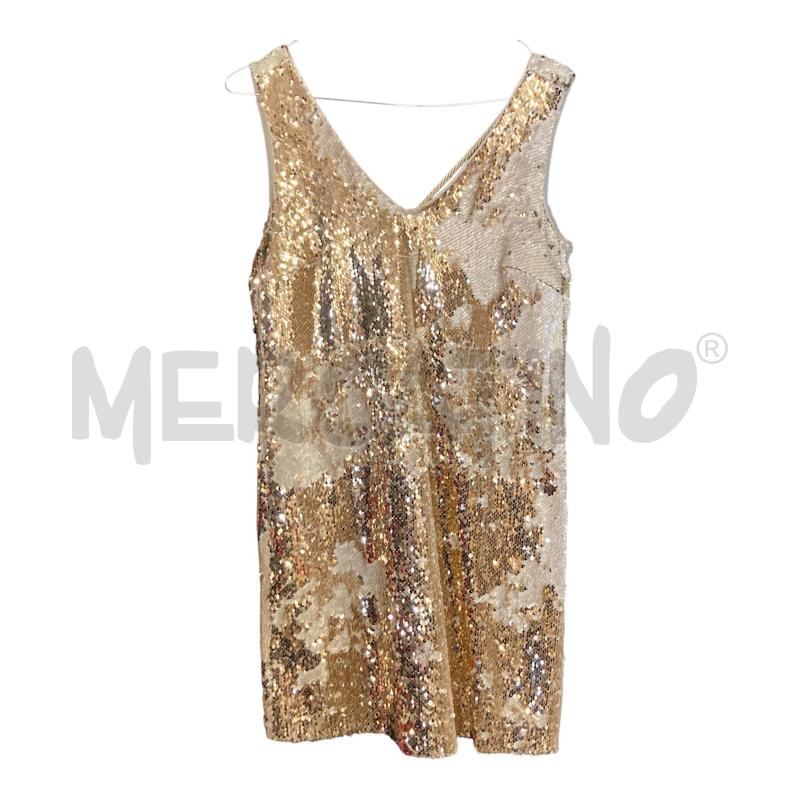 VESTITO DONNA PAIETTE ORO SMANICATO MERCI  | Mercatino dell'Usato Carmagnola 3