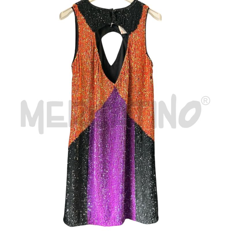 VESTITO DONNA PIKO PAIETTE AR VIOLA NERO  | Mercatino dell'Usato Carmagnola 1