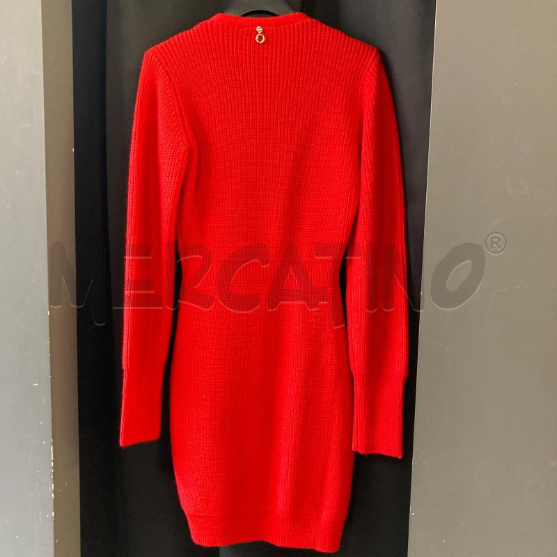 VESTITO DONNA ROSSO RELISH MAGLIA CATENA ORO | Mercatino dell'Usato Carmagnola 2