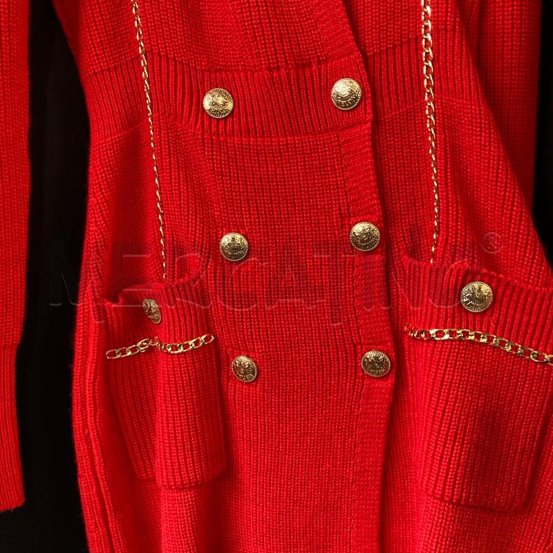 VESTITO DONNA ROSSO RELISH MAGLIA CATENA ORO | Mercatino dell'Usato Carmagnola 3